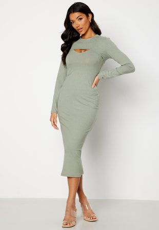 Bubbleroom Care Marguerite Rib Bolero + Dress Light green Klær