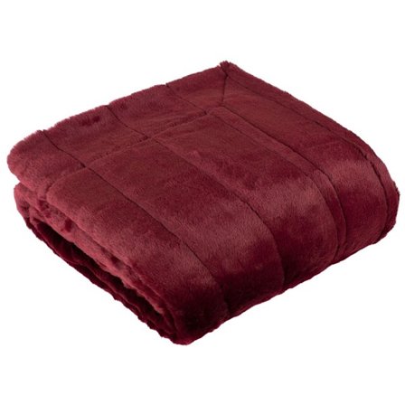 Riva Home Empress Faux Fur Throw 140 x 200cm Ruby