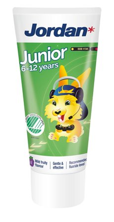 Jordan Tandpasta Junior 6-12 år 12 ml, Medicin & Pleje, Tandpleje Til Børn, Børnetandpasta