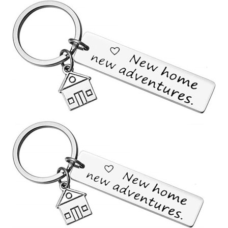 2 Personliga Husparnyckelringar, Nytt Hem Nytt