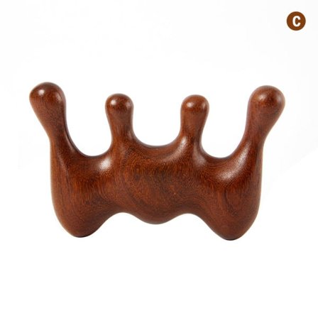 IC 1. hoved meridian massage kam sandeltræ fem brede tand kam C