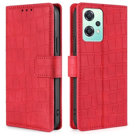 Krokotiili kuvioitu nahka tapauksessa OnePlus Nord CE 2 Lite 5G - Punainen