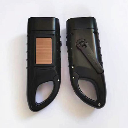 LED-lommelygte håndsving solcelledrevet genopladeligt gear