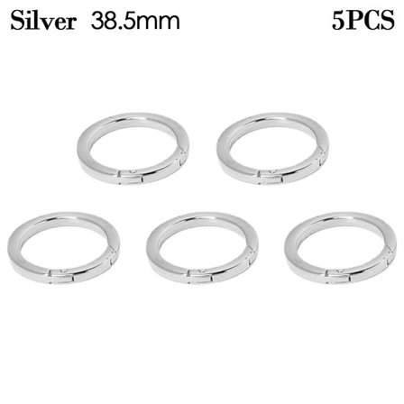 5st Spring O-Ring Spännen Karbinhake Handväskor SILVER
