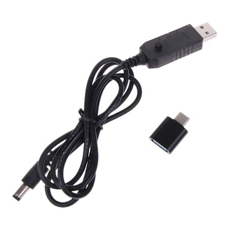 QC3.0 USB Type C PD - 5V-12V 1.5A säädettävä jännite 5.5x2.1mm power reitittimille Kaiutinkameran LED-valo