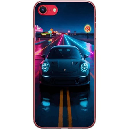 Kompatibelt Mobilskal till Apple Apple iPhone SE (2020) Sportbil Neon Bil Racing Drift