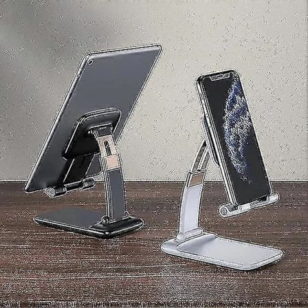 Universal Justerbar Metallisk Telefonholder Foldbar Mobiltelefonholder Stativ til iPad Tablet Telefon