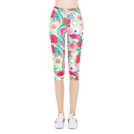 Sommar Frukt Capri Leggings Small