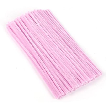 100 Stykker Pipetips, Chenilletråd 6mm x 30cm, Pipetips for Håndverk DIY Håndverksprosjekter Chenilletråd