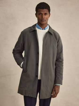 John Henric Men's Grüner Mantel Size XL