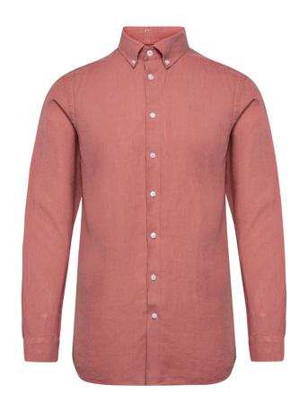 Slhregkylian-Linen Shirt Ls B Pink Selected Homme
