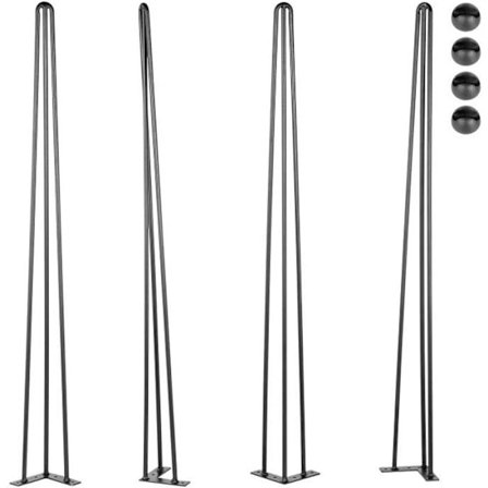 Bordben - VEVOR - 101,6 cm - Kulstofstål - Kapacitet 100 kg - DIY-montering - FA - Sort