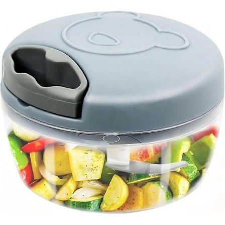 500ML manuell lökskärare, vitlöksgrönsaksskärare, multifunktionell lökskärare