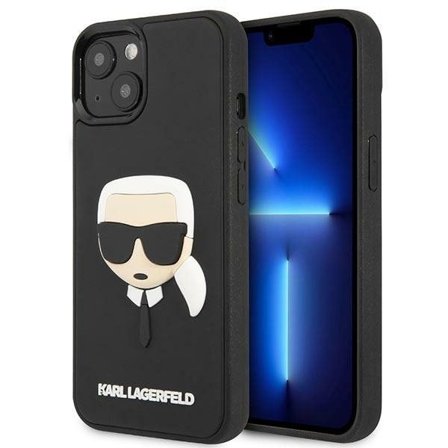Karl Lagerfeld KLHCP14MKH3DBK iPhone 14 Plus 6,7 "svart / svart hardcase 3D gummi Karls hode