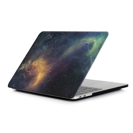 MacBook Pro 15 Touchbar beskyttelsesetui i plastik med printet mønster - Stjernehimmel/Blå