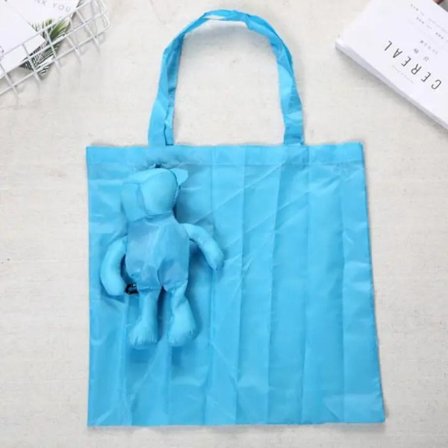 Tecknad Bear Shopping Bag Tote Bag BLÅ