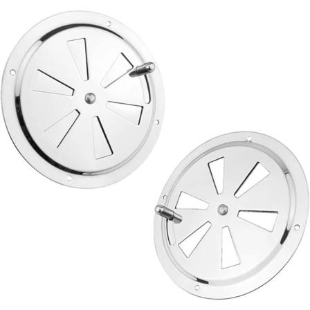 Rund luftventilationsgitter i rustfrit stål, ventilationsgitter, rund ventilationsgitter 125 yacht RV luftventilationstilbehør, 316 rustfrit stål, 5 
