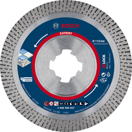 Bosch Expert Hardceramic Diamantkapskiva med X-LOCK. Ø 115 mm, Maskintillbehör & förbrukning