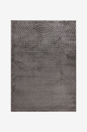 KM Home - Flatvevd teppe Hawaii - Grå - Glattvevde tepper - 240X340 - Fra Homeroom