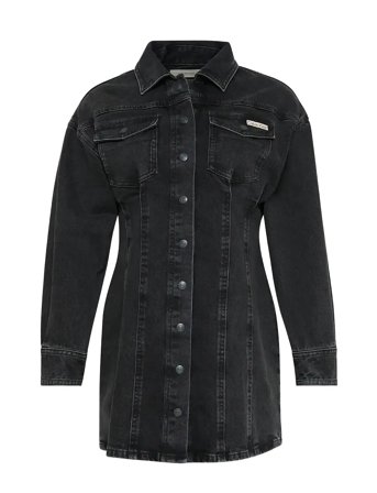 Calvin Klein Jeans | Ls Denim Mini Dress Ck Essential | L