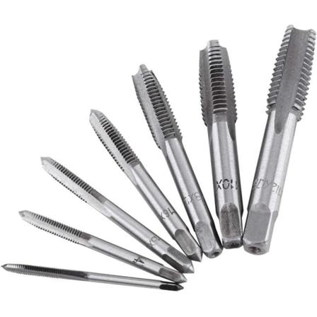7-pack metriska gängtappningsverktyg för M3, M4, M5, M6, M8, M10, M12