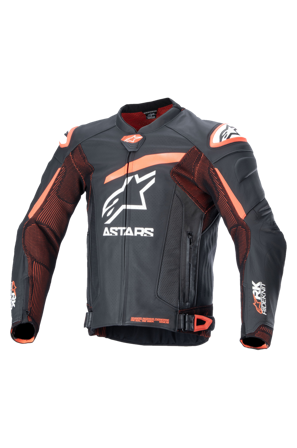 Lederjacke Alpinestars GP Plus R V4 Rideknit Schwarz/Rot/Fluo Weiß 54