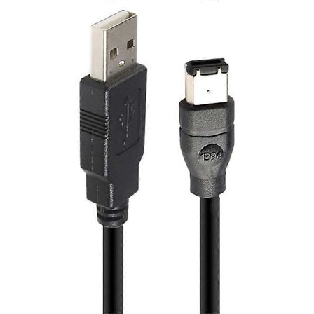 JUNSUNMAY 1,8 m Firewire IEEE 1394 6-nastainen uros - USB 2.0 uros -sovitinkaapeli