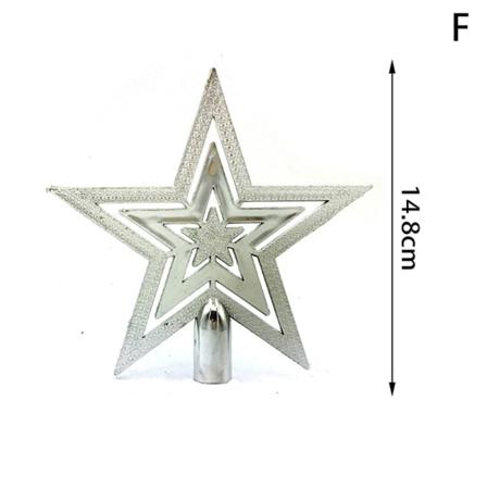 Glitter Julgran Topp Stjärna Juldekorationer Hem Chri