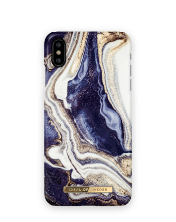 Female deksel, iPhone XS MAX Golden Indigo marble, iDeal of Sweden