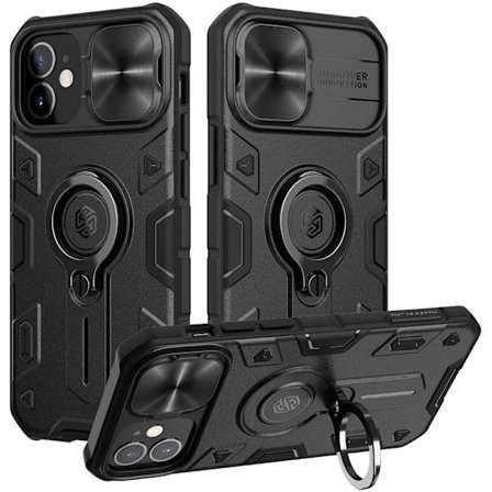 iPhone 12 Pro Max Slide Camera Cover Case Svart