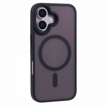 Skal för iPhone 16 Kompatibelt med MagSafe TPU+PC Gummibelagd Yta Telefonskal - Grå