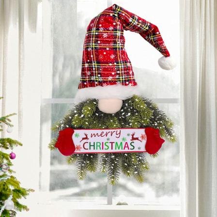 Juldekoration Julkrans Ansiktslös gammal man anda Jul hängande dörr semester dekorationer hänge