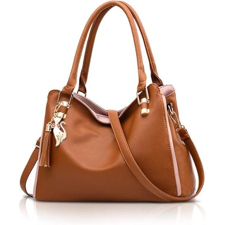 Hobo-tasker og skuldertasker til damer Modetasker Stor mulepose Dame Skuldertaske Brun
