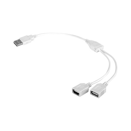 USB-kabel Praktisk USB-forlængerledning USB Y-splitter-kabel USB-han til 2 USB-hun-splittere Strømforsyningsledning