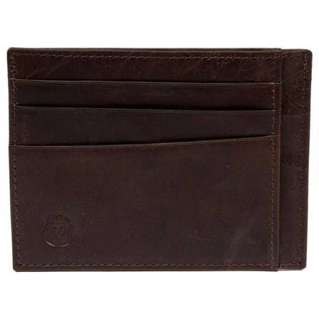 Portvizit Montreal din piele maro RFID pentru bărbați - Port card