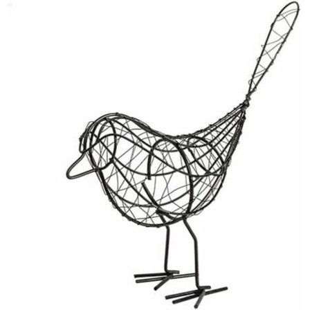 Puutarhalinnun koriste Taottu rauta Eläinpatsas Metallikeräily Koti Puutarhan sisustuspatsas (Musta)