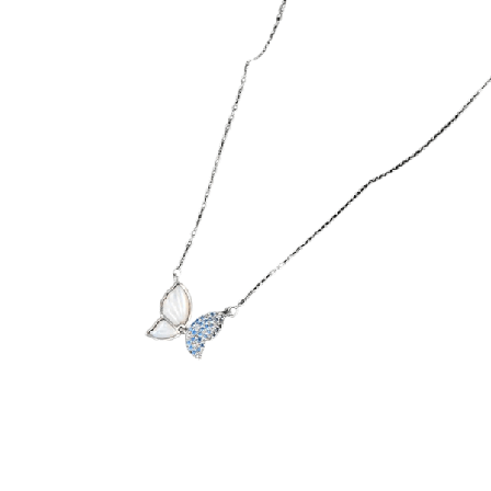 Fjärilshalsband Silver