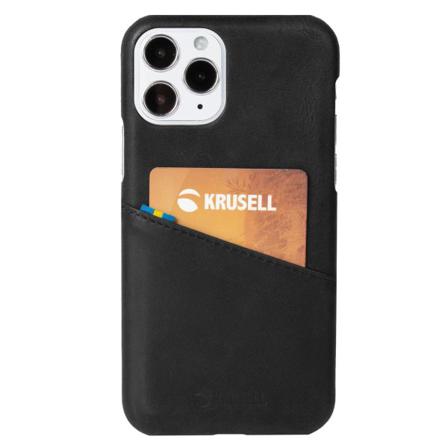 Krusell Sunne 2 Card Cover Iphone 12 Pro Max - Äkta Läder Svart