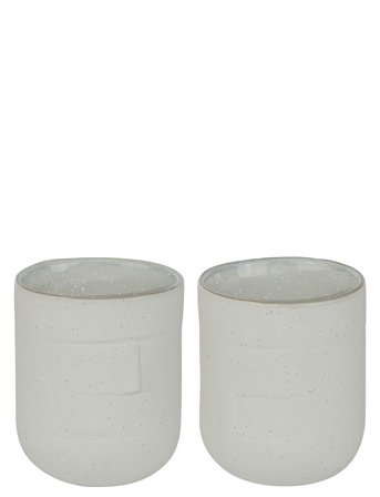 Mette Ditmer Sand Grain Mug, 30 Cl., 2-Pack - White - 30 CL
