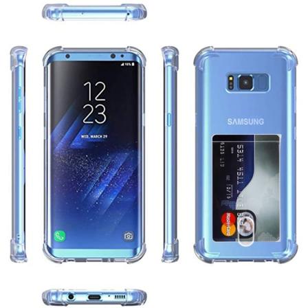 TG Samsung Galaxy S8 - Slank Floveme Skal med Kortlomme Transparent/Gjennomsiktig
