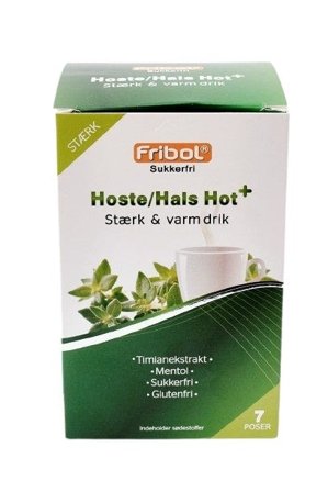 Fribol Hoste/Hals Hot+ sukkerfri varm drikke 7 poser