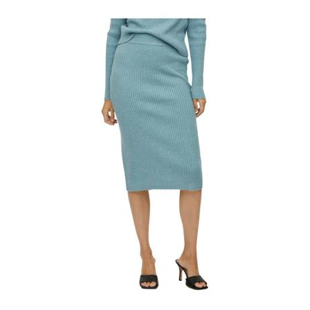 Vila, Pencil Skirts Blauw, Dames, Maat:L
