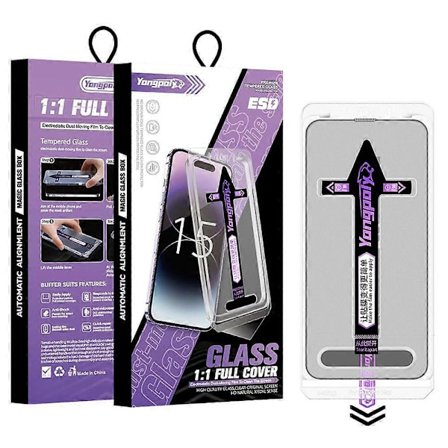 Kompatibel med iPhone 17 Pro Härdat Glas Silk Printing HD Klar Skärmskydd med Dammtätt Nät-lingling}