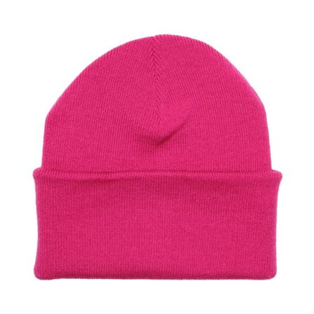 Beechfield - Svart cuff Beanie - Fuschia Cuff Blank Beanie @ Hatstore