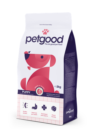 Petgood - Insektsbasert fullfôr til valper 2 kg - Hund - Hundefôr & hundemat - Tørrfôr for hund - ZOO.no