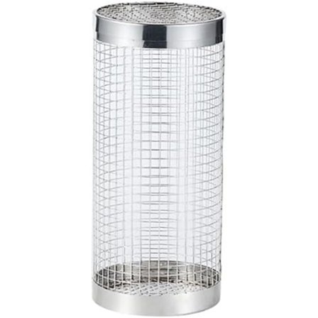 Rund grillkurv i rustfrit stål, rullende grillkurv i trådnet, cylindergrillkurv, bærbar grillkurv til udendørs camping, 20 x 9 cm—yux