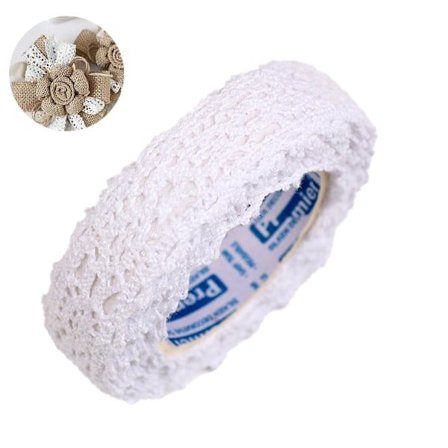 Bredt blondekant Vintage blondebånd Heklet blonde Bølgete kant for bryllup Bryllupsdekorasjon Julekit DIY Søm Håndverksmaterialer