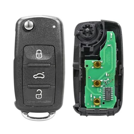 Fjärrkontroll Flip Nyckel Bil Fjärrnyckel 3 KNAPPAR