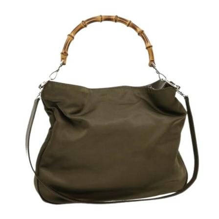 Gucci Vintage, Pre-owned Nylon Shoulder Bag Bruin, Dames, Maat:ONE Size