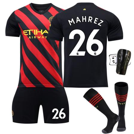Manchester City Borta 22/23 Jersey De Football Shirt Vuxna GREALISH 10 With sock MAHREZ 26 With sock protect #2XL